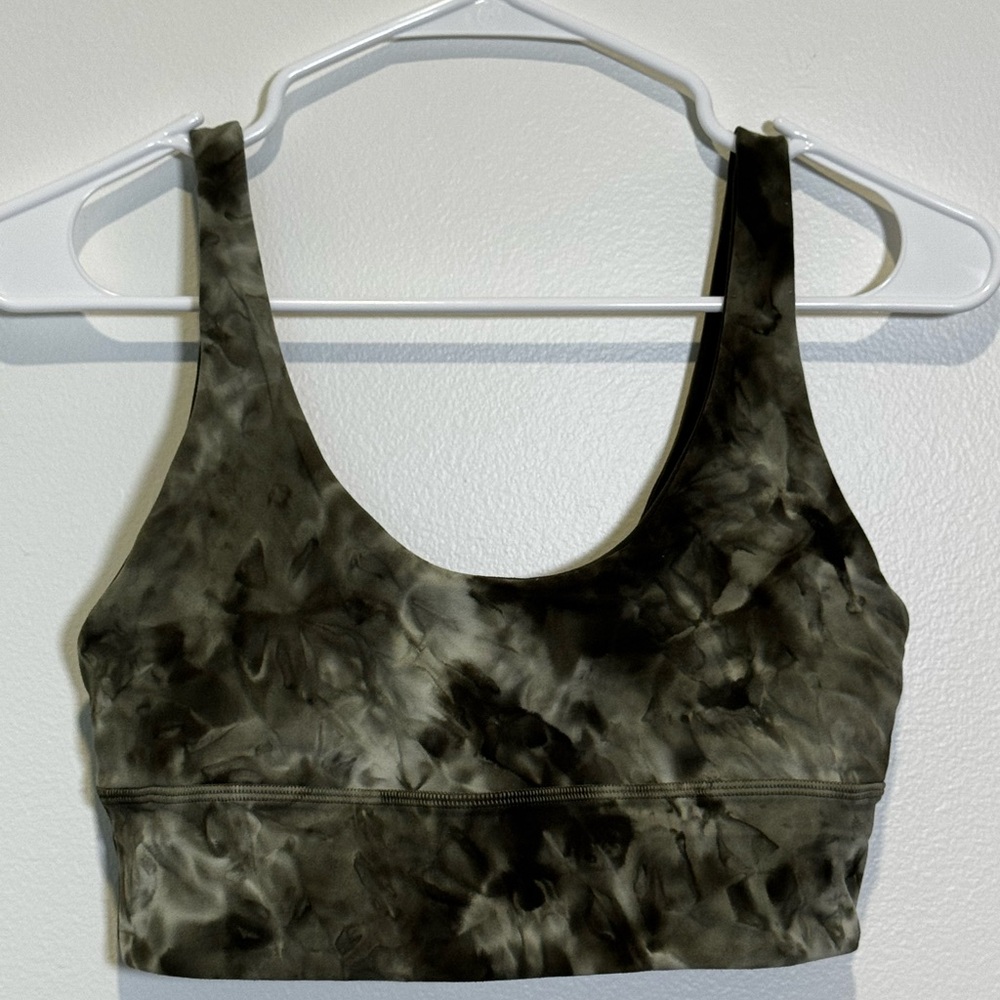 Lululemon Athletica Black Tie-Dye Sports Bra